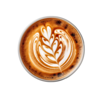 Latté Kaffee isoliert. Illustration ai generativ png