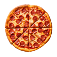 Peperoni Pizza isoliert. Illustration ai generativ png