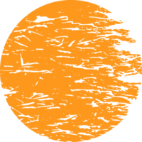bedrövad grunge cirkel stämpel i orange png