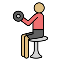 Gym and Workout Icon Symbol. Bodybuilding Sport png