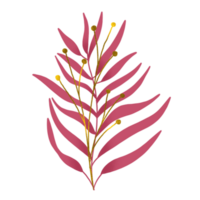 hand- getrokken bruiloft bloemen goud png