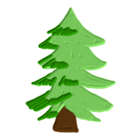 cute tree with acrylic painting png