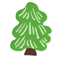 cute tree with acrylic painting png