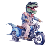 T-Rex Riding on Truck , Cartoon dinosaur characters driving . png