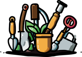 Garden tools png graphic clipart design