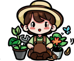 Gardening png graphic clipart design