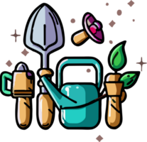 Garden tools png graphic clipart design