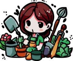 Gardening png graphic clipart design