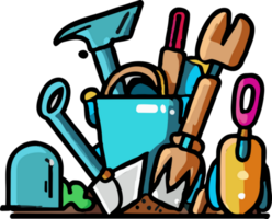 Garden tools png graphic clipart design