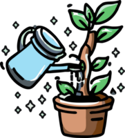 watering plant png graphic clipart design