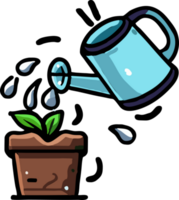 watering plant png graphic clipart design