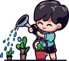 watering plant png graphic clipart design