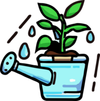 watering plant png graphic clipart design