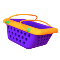 3d Illustration Einkaufen Korb Objekt. png