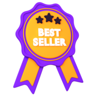 3d illustration best seller object. png