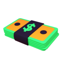 3d illustration money object. png