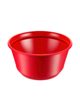 Red empty wash basin on transparent background, created with png