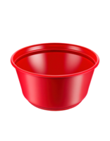 Red empty wash basin on transparent background, created with png