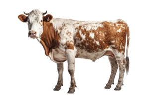 simmental vaca em transparente fundo, criada com generativo ai png