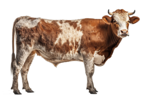 Simmental cow on transparent background, created with png