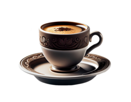 mokka café taza en transparente fondo, creado con generativo ai png