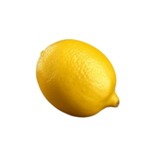 Lemon on transparent background, created with png