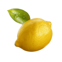 Lemon on transparent background, created with png