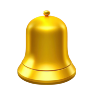 Yellow bell icon on transparent background, created with png