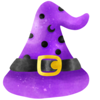 halloween witch hat in watercolor style png