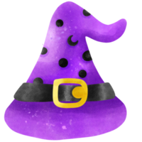 halloween häxa hatt i vattenfärg stil png