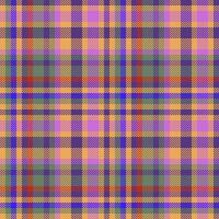 Fabric check plaid. Background pattern texture. Vector textile seamless tartan.