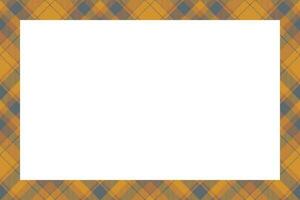 Vintage frame vector. Scottish border pattern retro style. Tartan plaid ornament. vector