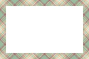 Vintage frame vector. Scottish border pattern retro style. Tartan plaid ornament. vector