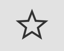 silueta vectorial de icono de estrella aislada en fondo blanco. vector