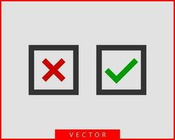 elemento de diseño de símbolo de vector de icono de marca de verificación.