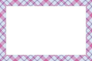 Vintage frame vector. Scottish border pattern retro style. Tartan plaid ornament. vector