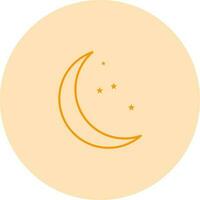 icono de vector de luna y estrellas