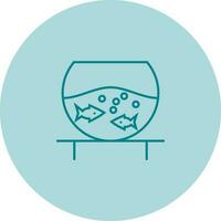 Fish Bowl Vector Icon