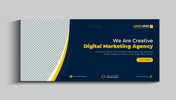 Digital marketing Social media cover and web banner template vector