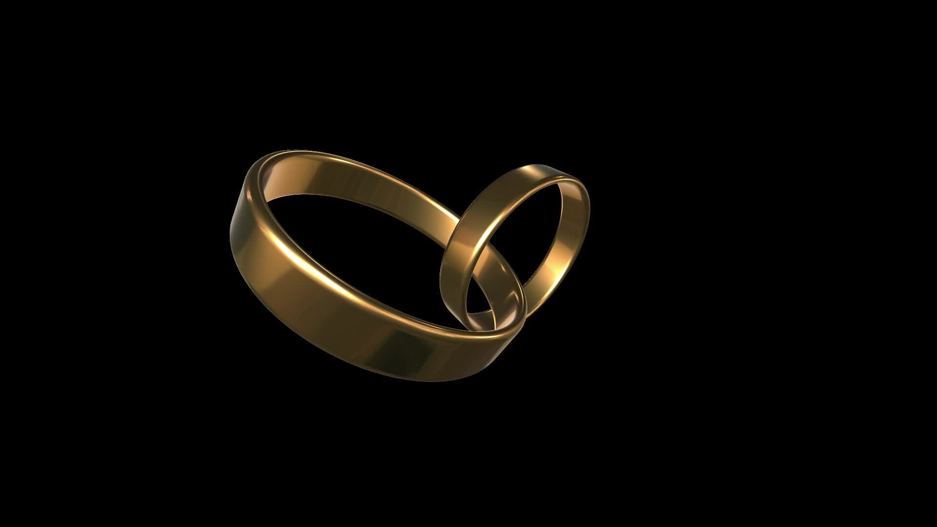 3D Wedding Rings Animations 23745285 Stock Video at Vecteezy