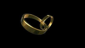 3d mariage anneaux animations video