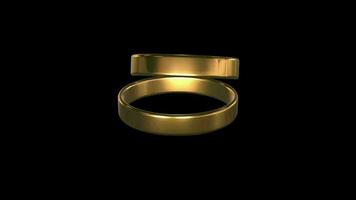 3D Wedding Rings Animations video