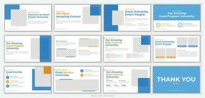 Business presentation templates. Flat design vector infographic elements for presentation slides, annual report, business marketing, brochure, university report, company presentation