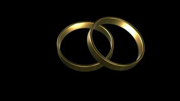 3d mariage anneaux animations video