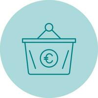 Euro Basket Vector Icon