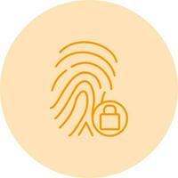 Fingerprint Lock Vector Icon