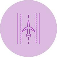 Plane on Runway Vector Icon
