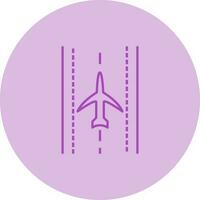 Plane on Runway Vector Icon