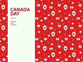 Canadá día país evento modelo bandera paz antecedentes nacional elemento vector fiesta julio póster