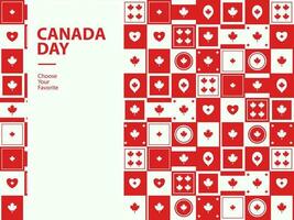 canada day country event pattern flag peace background national element vector holiday july poster